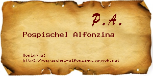 Pospischel Alfonzina névjegykártya
